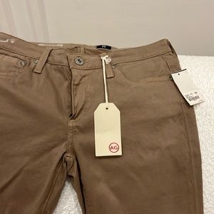 Very soft, stretchy, khaki straight, leg jeans.